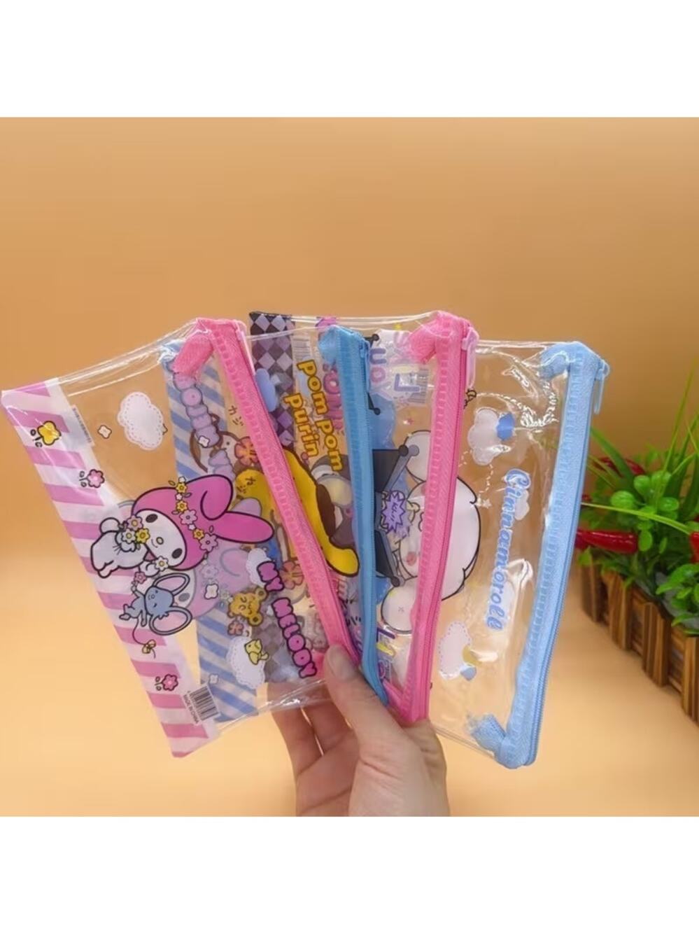 #6859 Hello Kitty & Friends thin Vinyl Pencil Bags Pencil Bags - You Choose